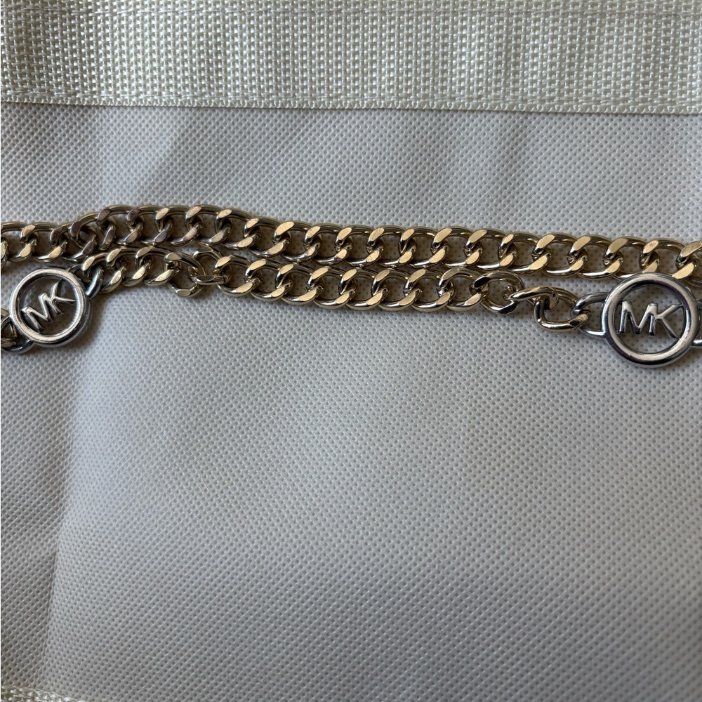 Michael Kors Silver and Gold Chain Belt